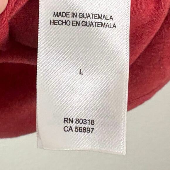 Lucky Brand Los Angeles Size Large Men’s Red Faded Style Crew Neck Graphic Tee - Picture 4 of 7